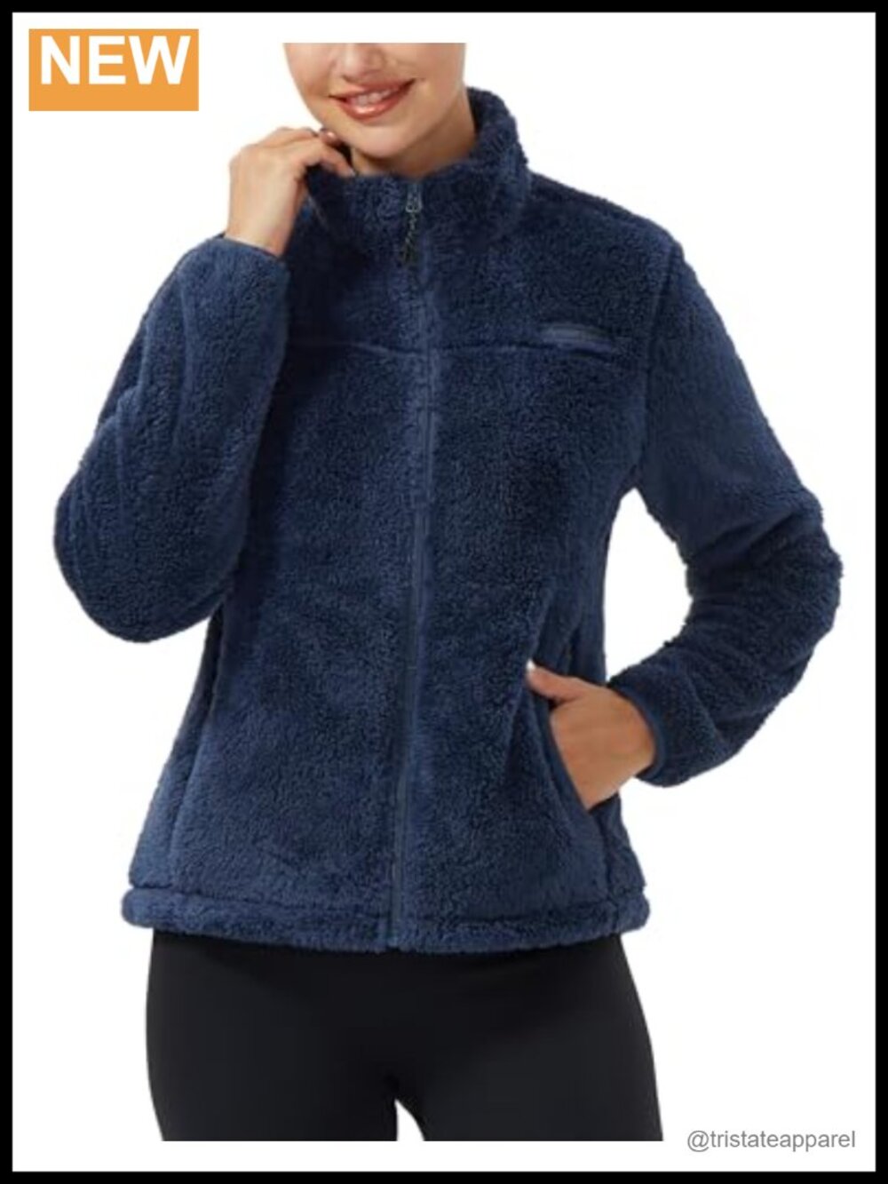 Women's Fuzzy Fleece Full Zip Jacket Lightweight Warm Soft Coat